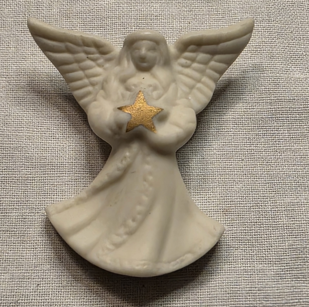 Vintage Lenox Porcelain Angel Brooch